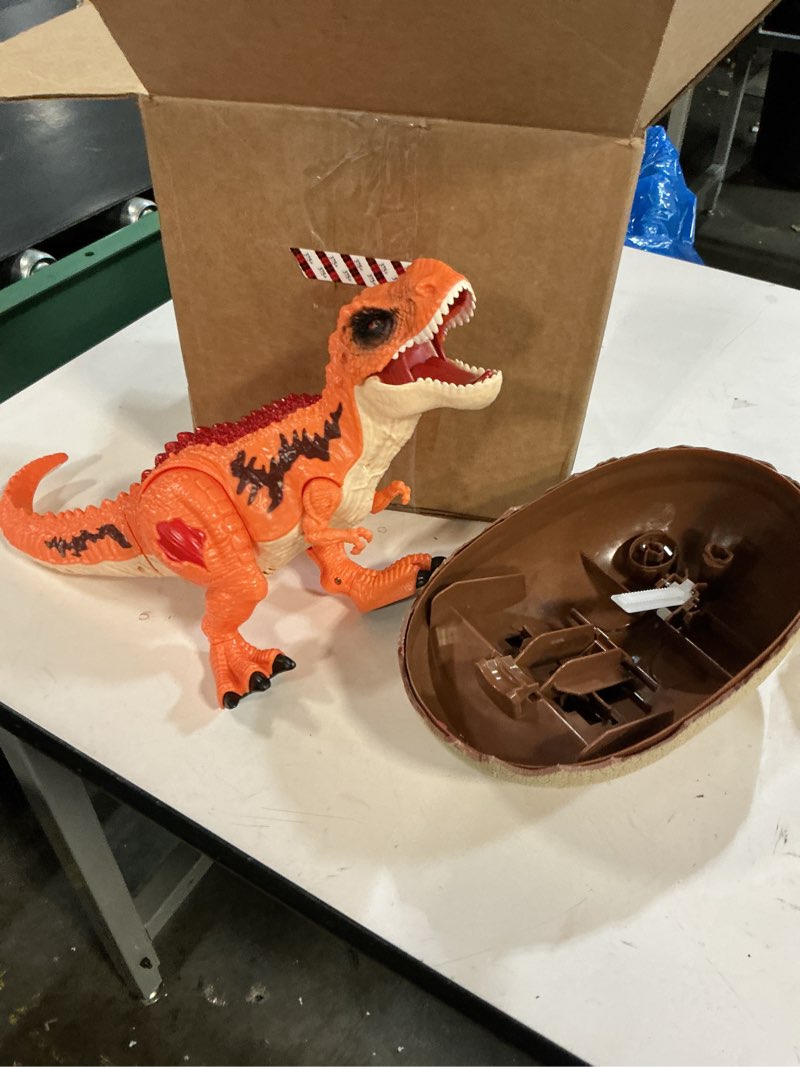 Condition photo showing As Is for jurassic world interactive toy dinosaur & egg, hatch & train your own baby dino with 100+ sounds & reactions, kids toys for boys & girls aged 5 & up