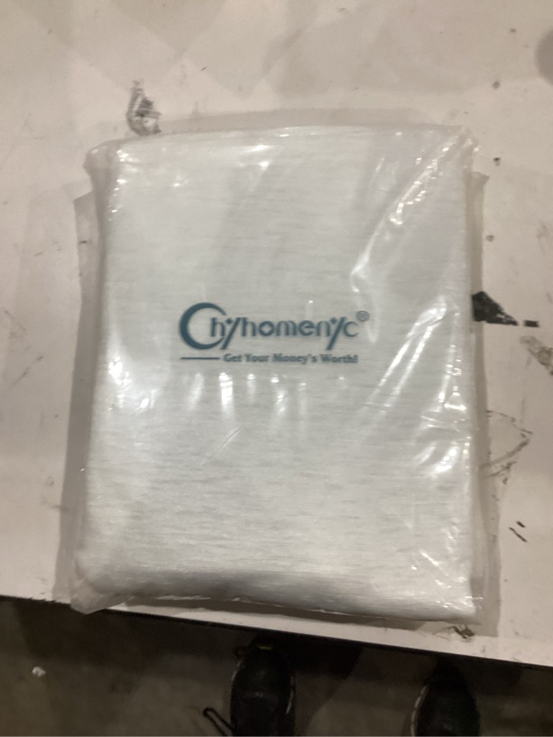 Condition photo showing New/Like New for chyhomenyc chenille white kitchen curtains 24 inch length, light filtering luxury short cafe curtains, velvet rod pocket half window curtain for bathroom basement rv camper, 30wx24l inch, 2pcs