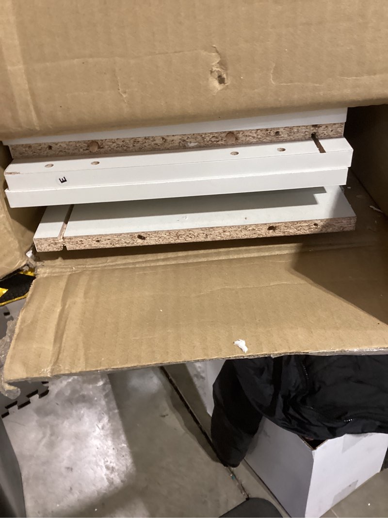 Condition photo showing Good Condition for Furinno LUDER Book Shelf, 5-Cube Bookshelf, Bookcase with Open Shelf, 9.4 x 15.8 x 52, for Living Room, Bedroom, Home Office, White White 5-Tier