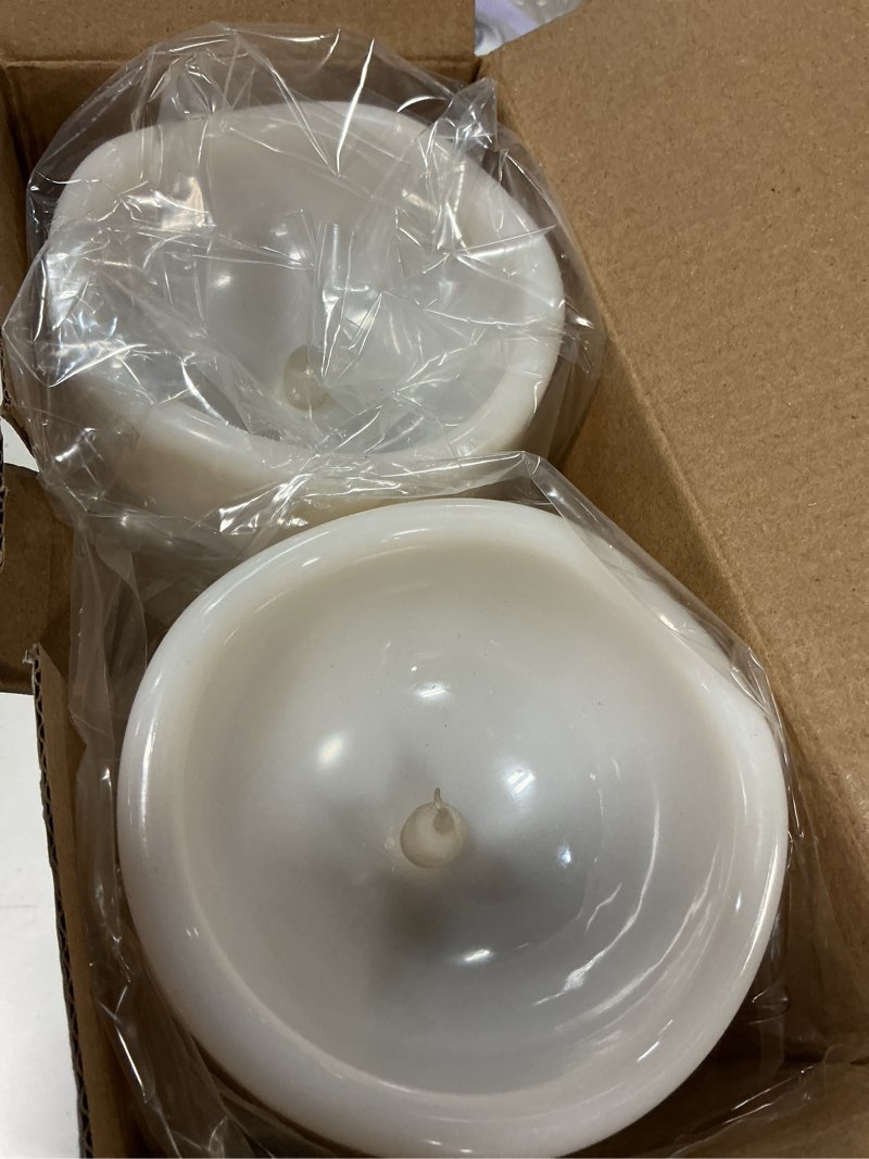 Condition photo showing Good Condition for homemory 10" x 4" large waterproof outdoor flameless candles with remote control and timer, battery operated flickering led pillar candles for outdoor larterns, porch, long lasting, set of 2 ivory white 4"x 10"