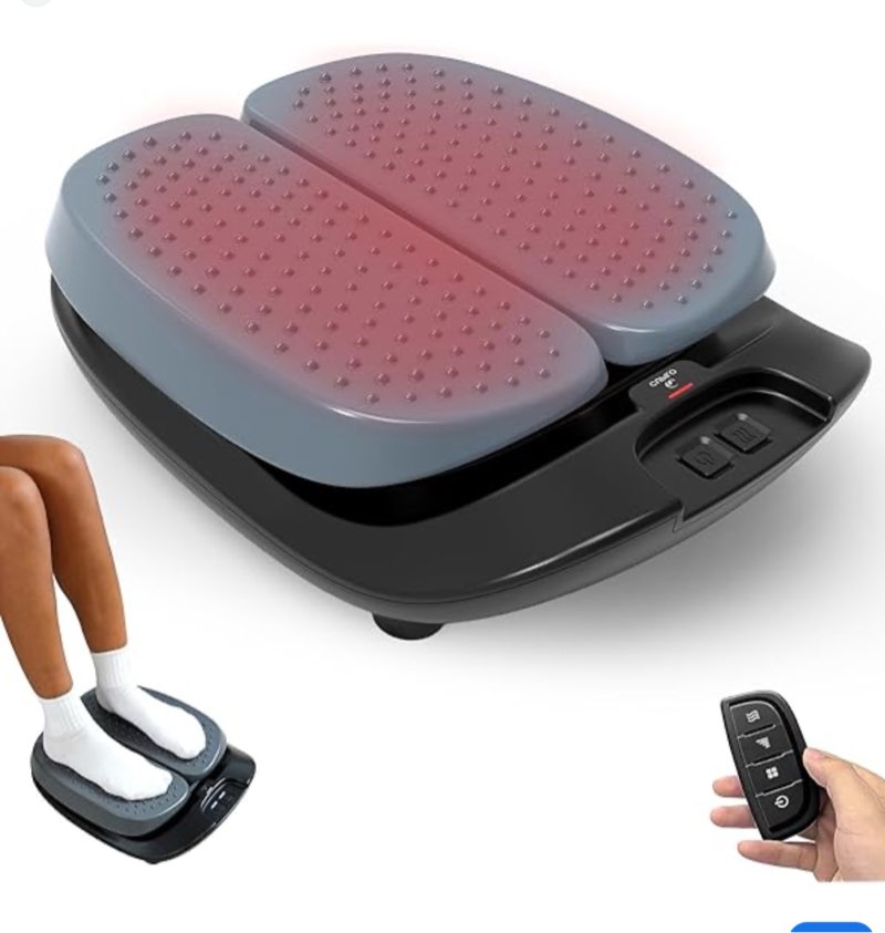 Foot Massager for Neuropathy, FSA Eligible HSA Adjustable Vibration Foot Massager with Heat & Remote Control, Electric Feet Massager for Legs Circulation, Plantar Fasciitis Pain, Stress Relief