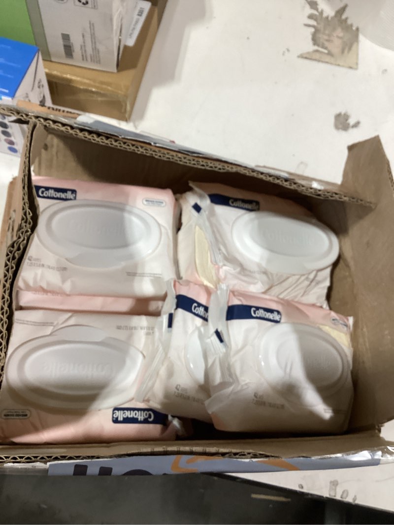 Condition photo showing As Is for Cottonelle Fragrance Free Flushable Wet Wipes, Adult Wet Wipes, 8 Flip-Top Packs, 42 Wipes Per Pack Fragrance Free 42 Wipes (Pack of 8)