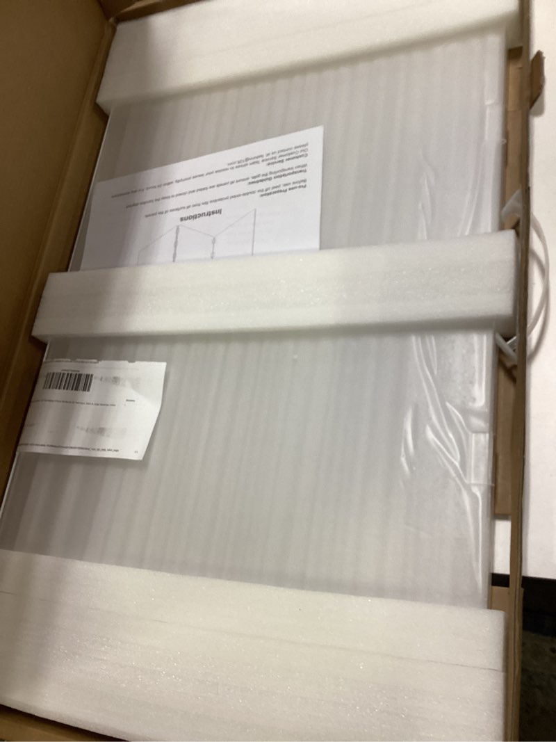 Condition photo showing Good Condition for Modern Frame Clear Acrylic Freestanding Dog Gate - 32" Tall Folding 3-Panel Pet Barrier for Doorways, Stairs & Large Openings, Indoor Fence for Small to Large Dogs & Cats 32" Height-3 Panel