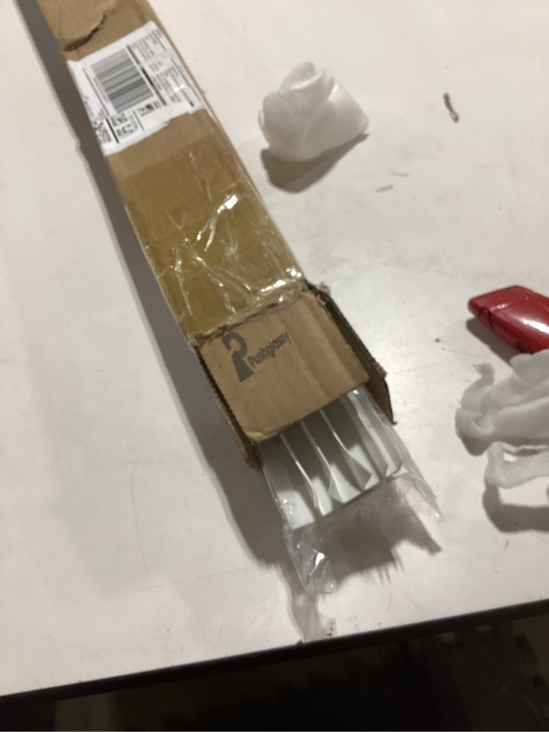 Condition photo showing Good Condition for Replacement Door Bottom with Vinyl Fins 36" Long 1 3/4" Wide Threshold Seal Bottom of Door Weatherstrip Kerf Weather Stripping for 7/8" Between Barbs(2 Pcs,White) 2 White