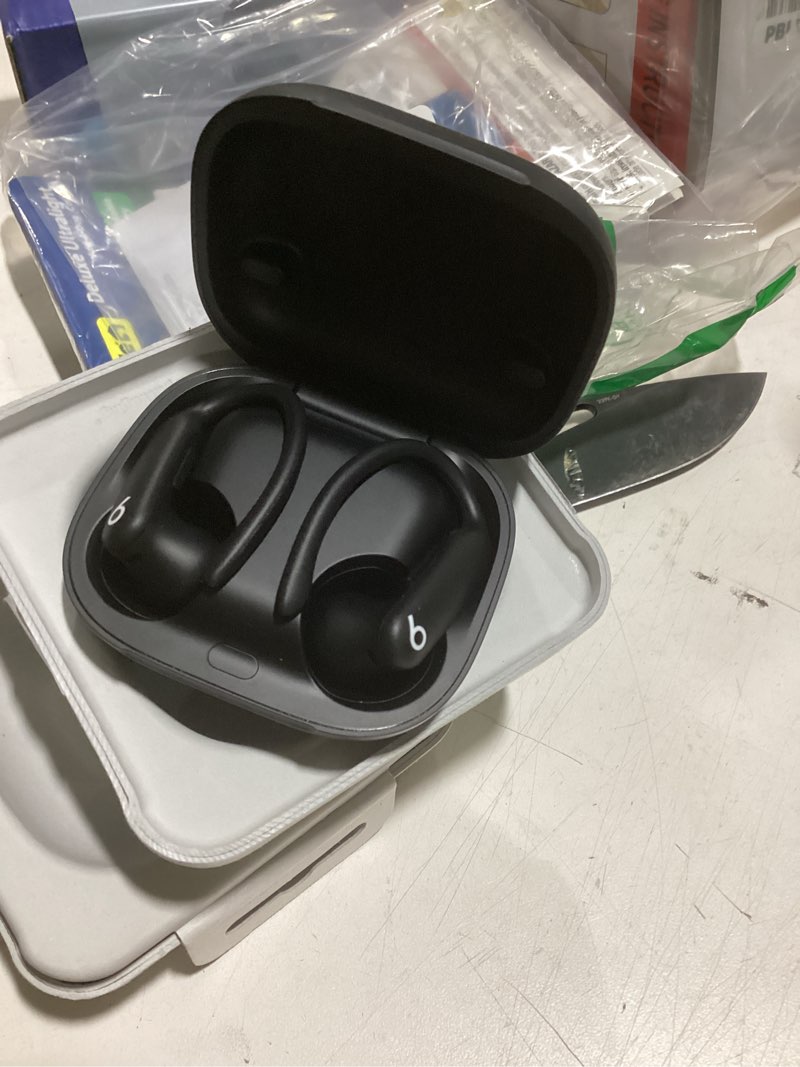 Condition photo showing Good Condition for beats powerbeats pro 2 - wireless noise cancelling workout earbuds with secure- fit earhooks, up to 45-hour battery with charging case, sweat & water resistant, heart rate monitoring - jet black jet black powerbeats pro 2