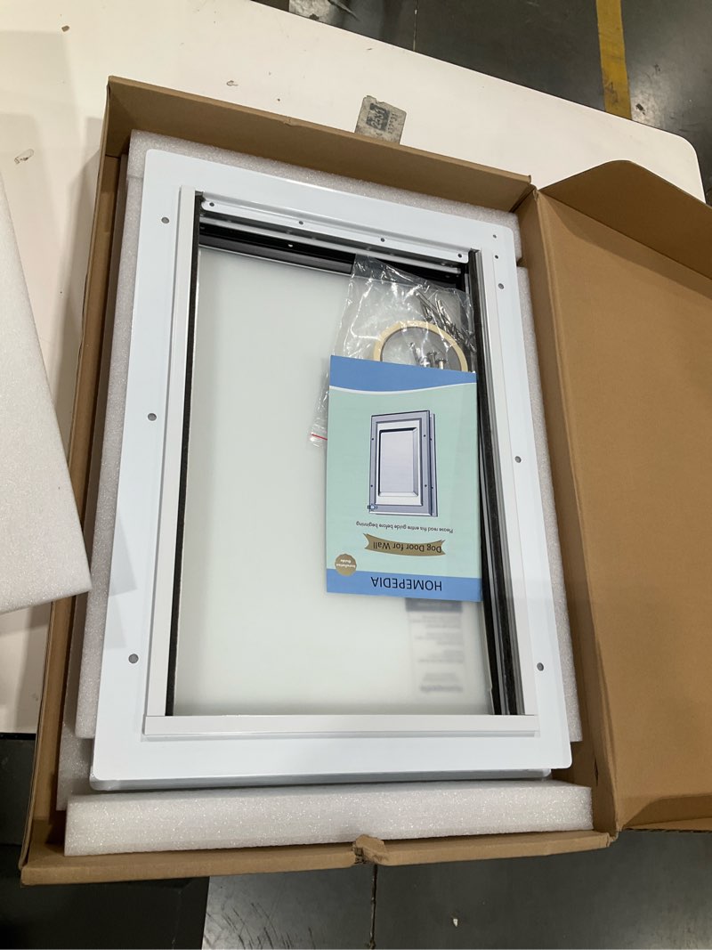 Condition photo showing Good Condition for large dog door for door,metal dog door with locking panel,doggie doors for large dogs with magnetic flap,anti theft design,fit exterior/interior doors,easy installation(l)