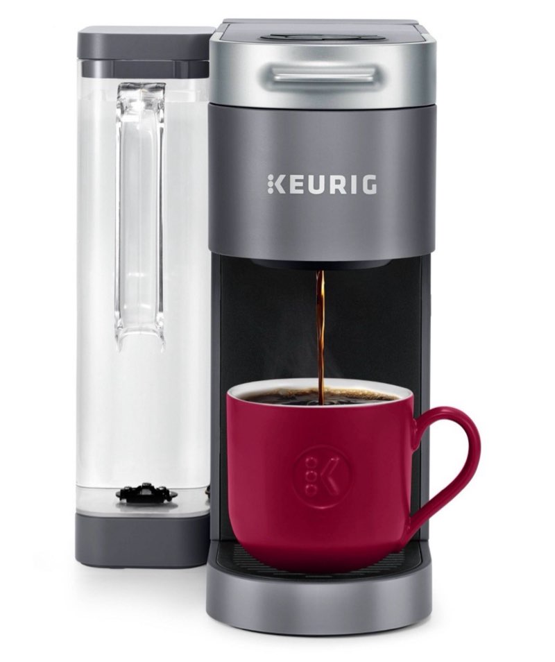 Keurig K-Supreme Single-Serve K-Cup Pod Coffee Maker Gray: Automatic Shut-Off, Brews Iced Coffee, 66 oz Capacity