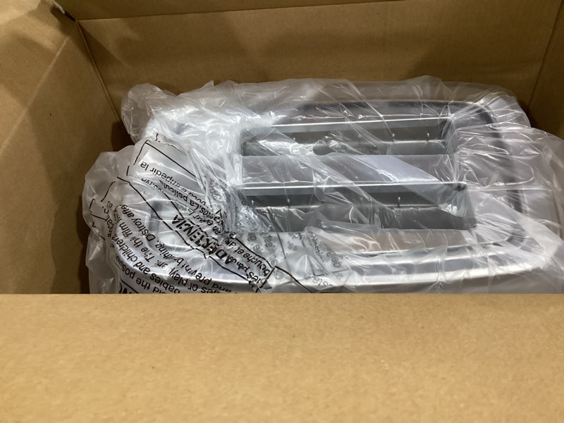 Condition photo showing Good Condition for ge 2 slice toaster, extra wide slots for toasting bagels, breads, waffles & more, 7 adjustable shade settings, removable crumb tray, countertop kitchen essentials, 850 watts, white 2-slice white