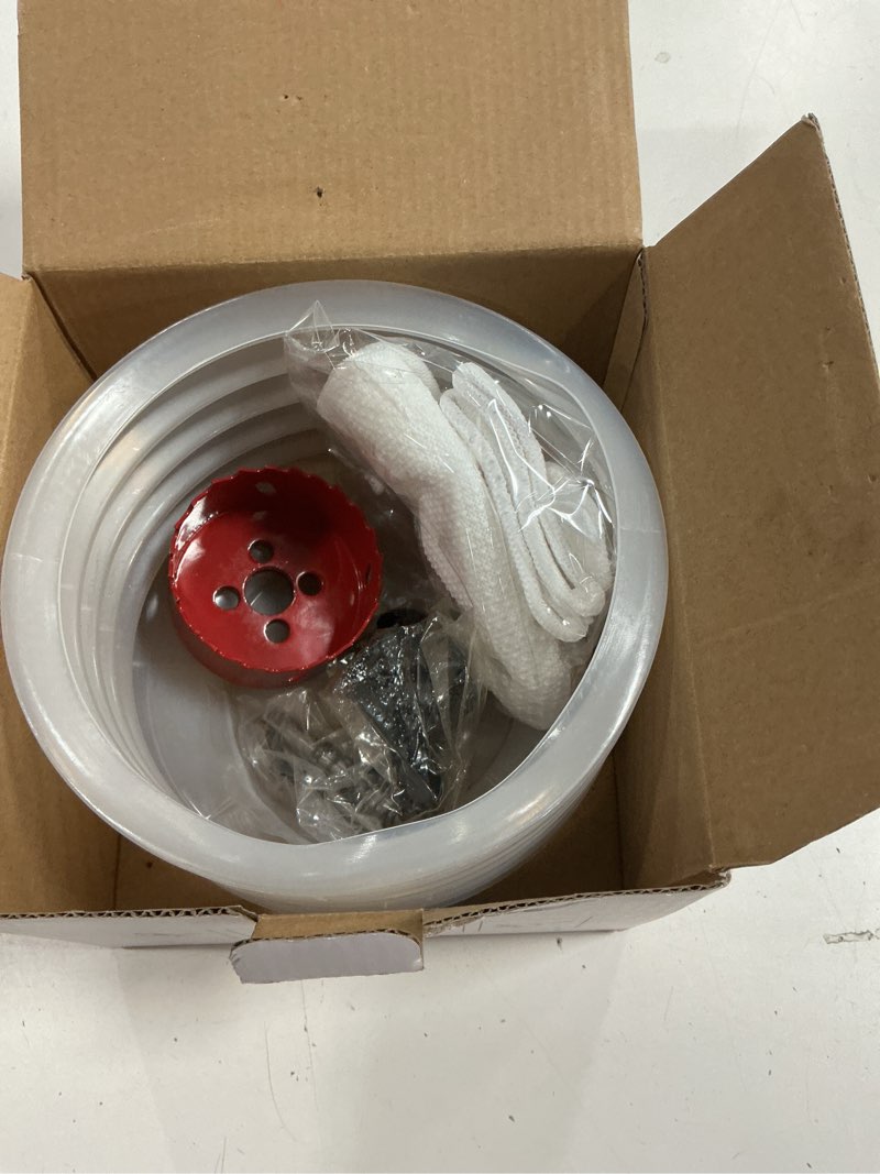Condition photo showing New/Like New for 2.38 hole saw for recessed lights, 2-3/8 inch hole cutter with dust bowl catcher for led recessed lighting 2-3/8 inch and wood metal drywall, bi-metal construction 2-3/8inch