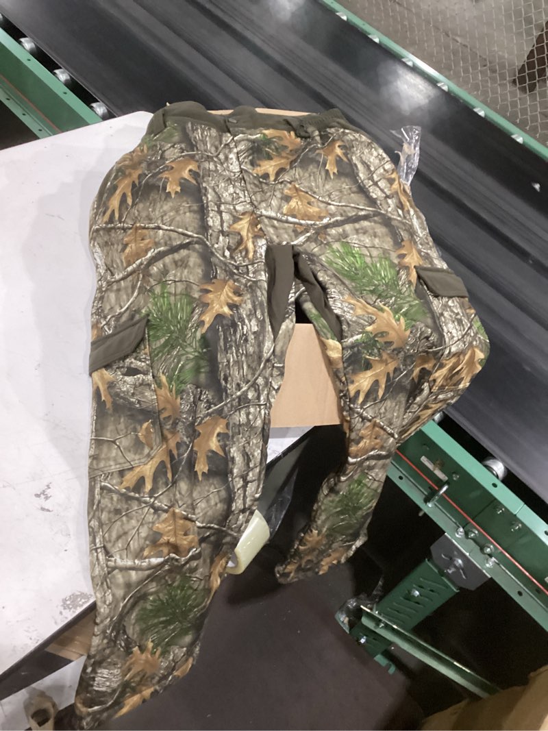 Condition photo showing As Is for pants only frogg toggs men's classic all-sport 3-layer waterproof breathable rain suit realtree timber medium