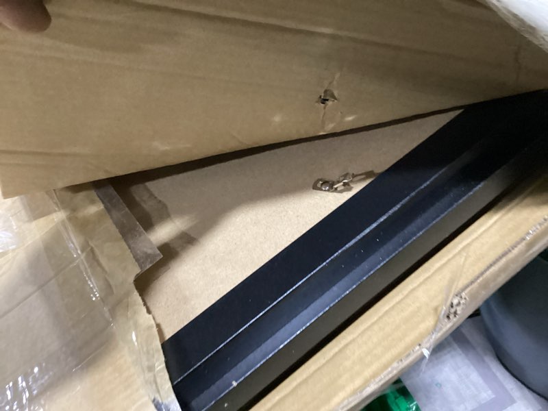 Condition photo showing New/Like New for Koonmi 36"x24" Wall Mirror Rectangular Wall-Mounted Mirror for Bathroom with Aluminum Alloy Frame Bathroom Mirror Hangs Horizontal or Vertical Ideal for Bedroom Living Room, Gold