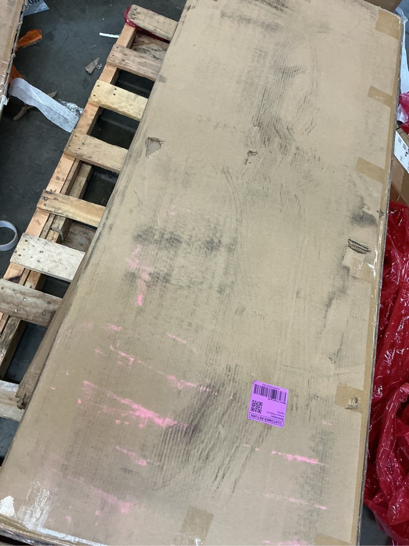 Condition photo showing As Is for ( incomplete )kislot 3 pieces bedroom set, queen size wood platform bed frame and 2 nightstands, storage nightstand with type-c charging port, farmhouse bedroom furniture set natural queen set of 3