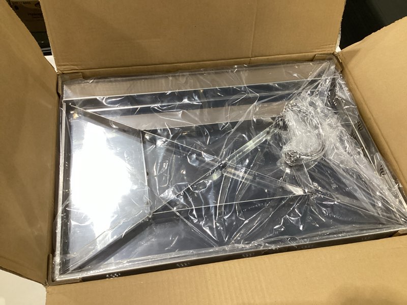 Condition photo showing Good Condition for only fire Universal Stainless Steel Cooking Griddle, Flat Top Plate Insert with Grease Groove and Handles for Gas and Charcoal Grills, Tailgating, Camping and Parties, 23" x 16" 23"W ×16"D