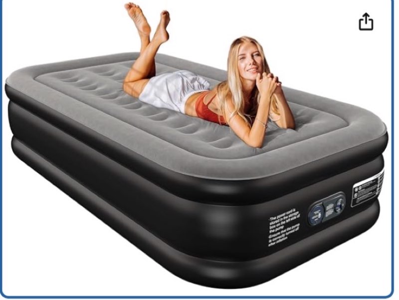 Air mattress black(size unknown)