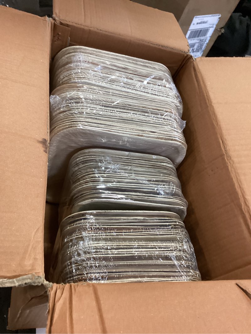 Condition photo showing New/Like New for 150 Pieces Palm Leaf Square Bamboo Plates Disposable Wood Dinnerware Set Leaf Plates for Weddings Catering Events Birthday Summer Party(6 Inch)