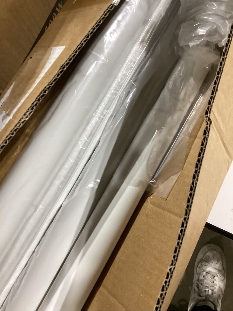 Condition photo showing Good Condition for 41 to 165 inch tension curtain rod no drill white shower curtain rod extra long heavy duty tension rod for windows, patio, bathroom - renter friendly adjustable curtain rods 41-165inch white