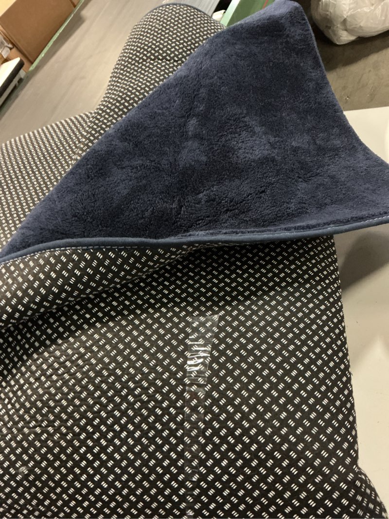 Condition photo showing As Is for large modern area rugs for living room bedroom, 8x10 feet navy blue ultra soft thickened memory-foam indoor rug, comfy aesthetic solid minimalist carpets for girls boys nursery dorm home decor navy blue 8x10 feet