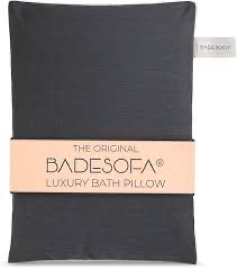 BADESOFA® Luxury Bath Seat Cushion, High-Quality Materials, Comfortable and Quick-Drying, Washable Charcoal Bath Pillow, Home Spa, Suitable for Bathtub, Steam Sauna and Bathtub