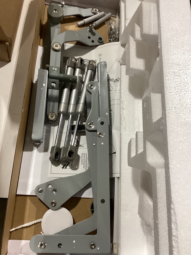 Condition photo showing Good Condition for howhy cabinet door hinges set,vertical swing lift up stay pneumatic arm kitchen mechanism hinges with slow closing, durable silent(suitable for cabinet width:23.62"-35.43") w:23.62"-35.43"