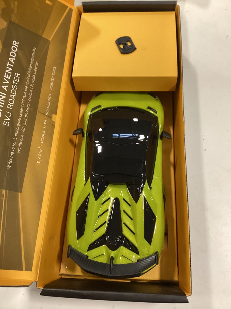 Condition photo showing New/Like New for Lamborghini Remote Control Car, 1:24 Scale Electric Sport Racing Hobby Toy Car Lamborghini Model Vehicle for Boys Girls Birthday Gifts, Green