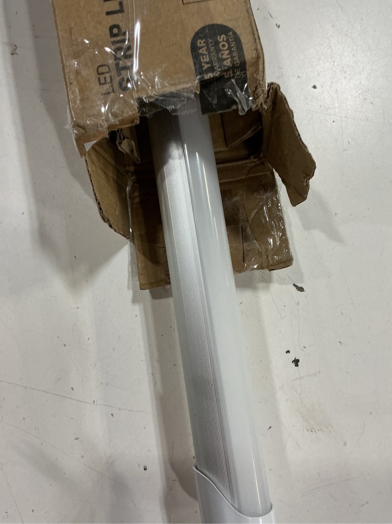 Condition photo showing As Is for lightingwill led t8 light tube 2ft, natural white 4000k, dual-end powered ballast bypass, 1000lumens 10w 4w fluorescent equivalent, frosted cover, ac85-265v lighting tube fixtures, 1 pack natural white 2 feet