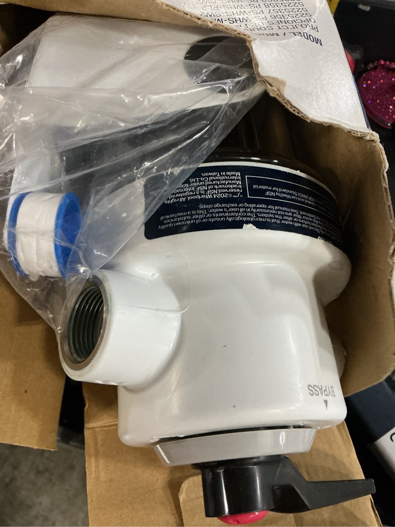 Condition photo showing As Is for lowe's whole home standard (whs) single-stage 4-gpm multi-method whole house water filtration system
