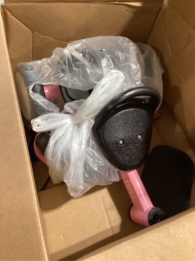 Condition photo showing As Is for umatoll 3 in 1 push toddler tricycle for 1.5-5 boy girl gift, drift trike | adjustable seat, detachable & extendable parent push handle, tool-free assembly, light up wheels pink