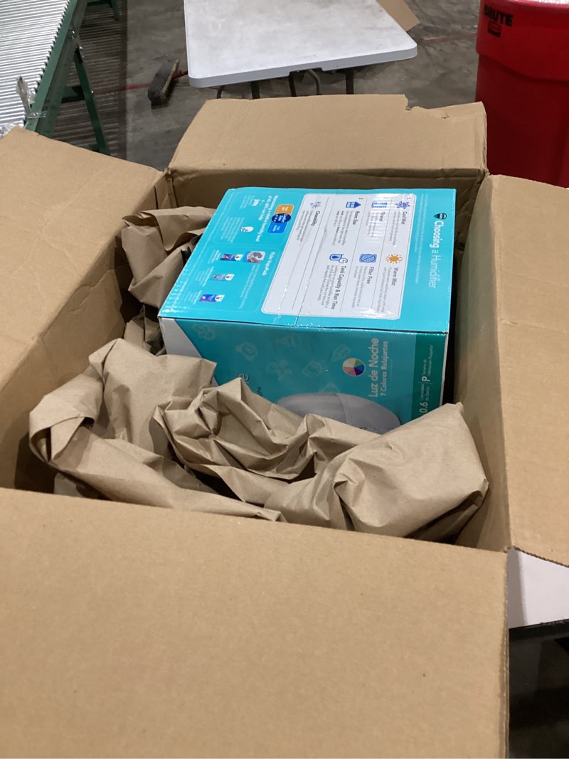 Condition photo showing New/Like New for Vicks 3-in-1 SleepyTime Humidifier, No. 1 Brand Recommended by Pediatricians*. Cool Mist Humidifier with Night-Light, and Essential Oil Diffuser for Baby and Kids rooms. Visible Cool Mist, White.