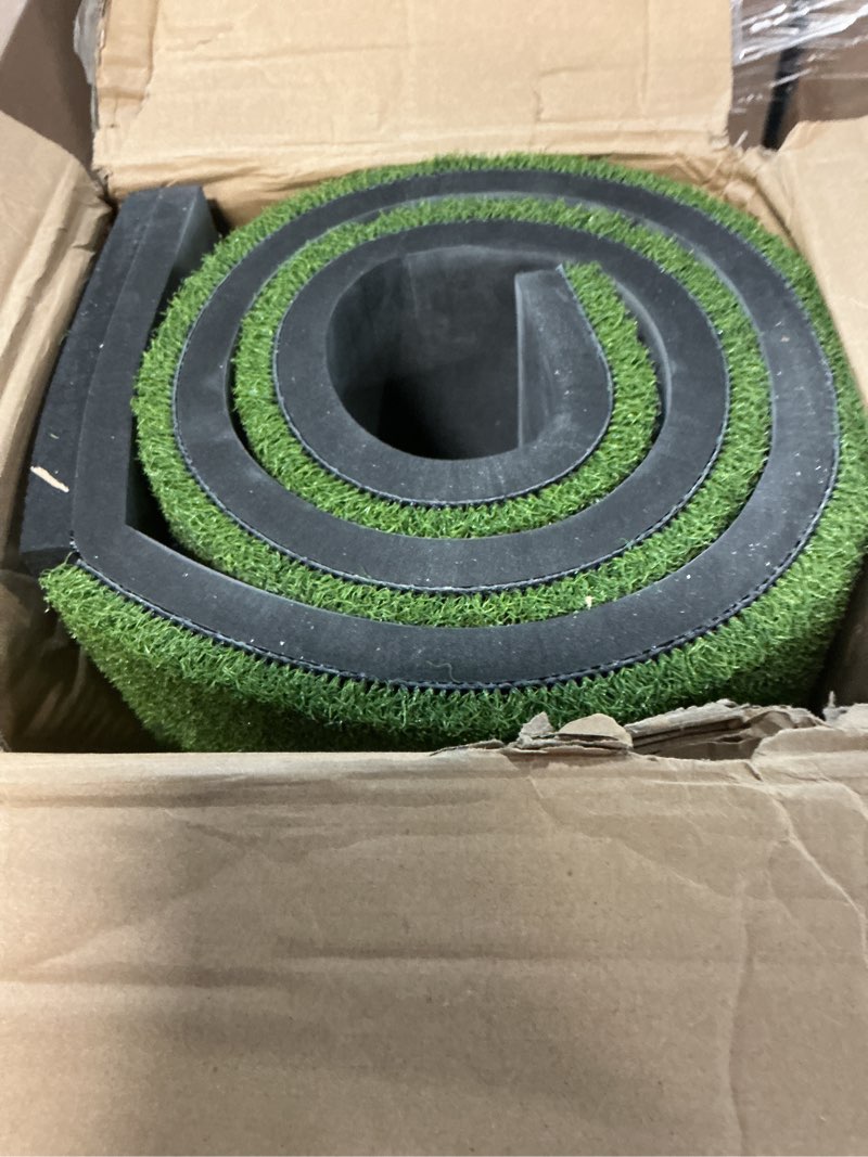 Condition photo showing Good Condition for Golf Hitting Mat with Ball Tray, 5x4 / 6x4 ft, 26mm / 31mm Thick, Pro & Elite Turf with Swing Path Line, Premium Golf Practice Mat for Indoor & Outdoor Swing, Chipping, Training 5×4 ft ELITE Turf – 31mm / Line