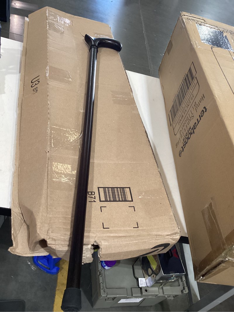Condition photo showing As Is for grip molded handle, lightweight and adjustable walking stick