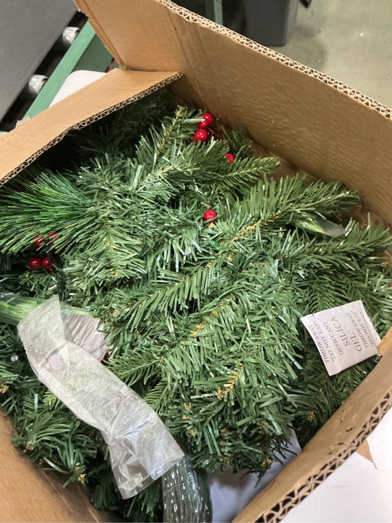 Condition photo showing Good Condition for Super Long 8 Modes & Timer 18 Ft Prelit Christmas Garland for Outdoor Indoor Stair Porch 100 Warm Wh
