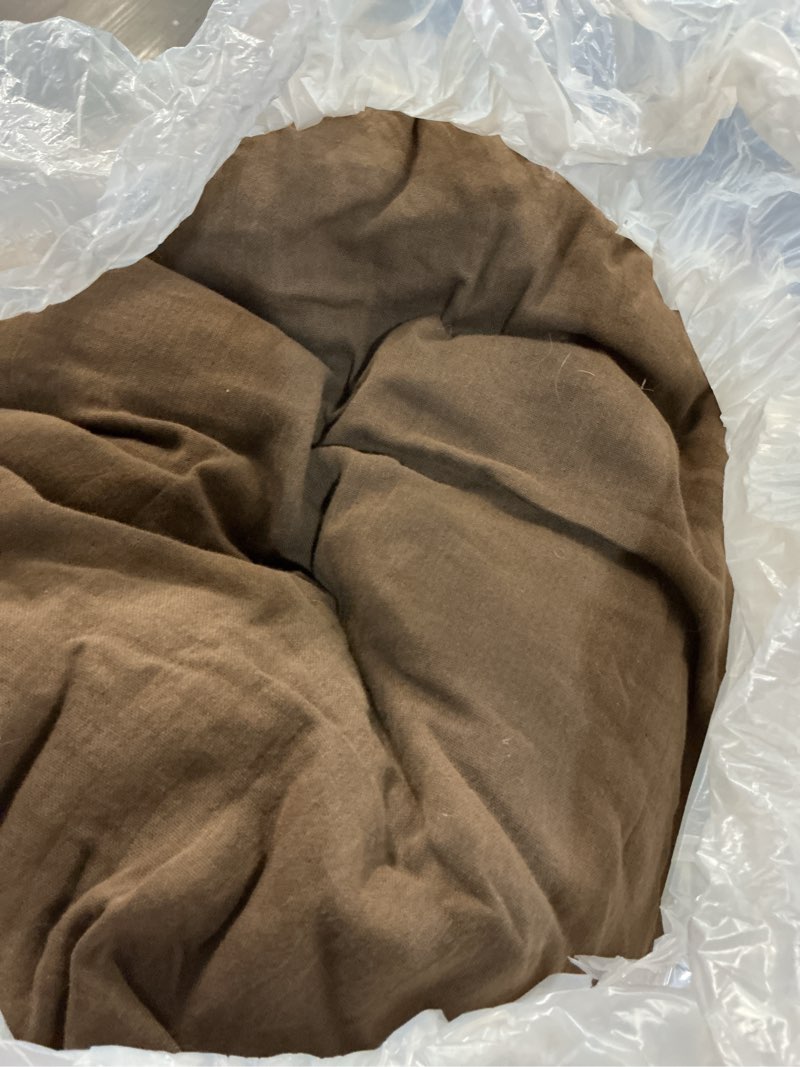 Condition photo showing As Is for organic cotton gauze dream quilt, king/cal king, chocolate