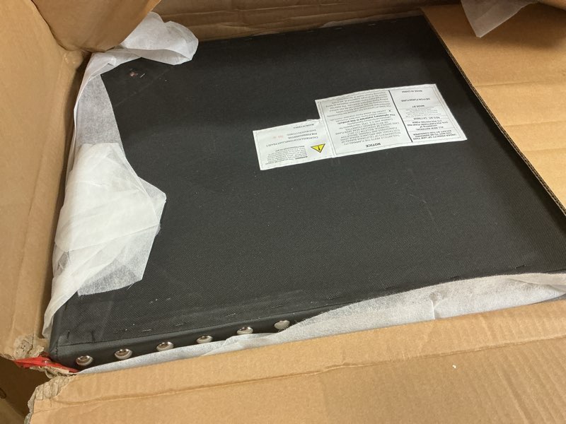 Condition photo showing As Is for Topcomfy Sectional Storage OttomanLeather L S(black ) (only ottoman ) 