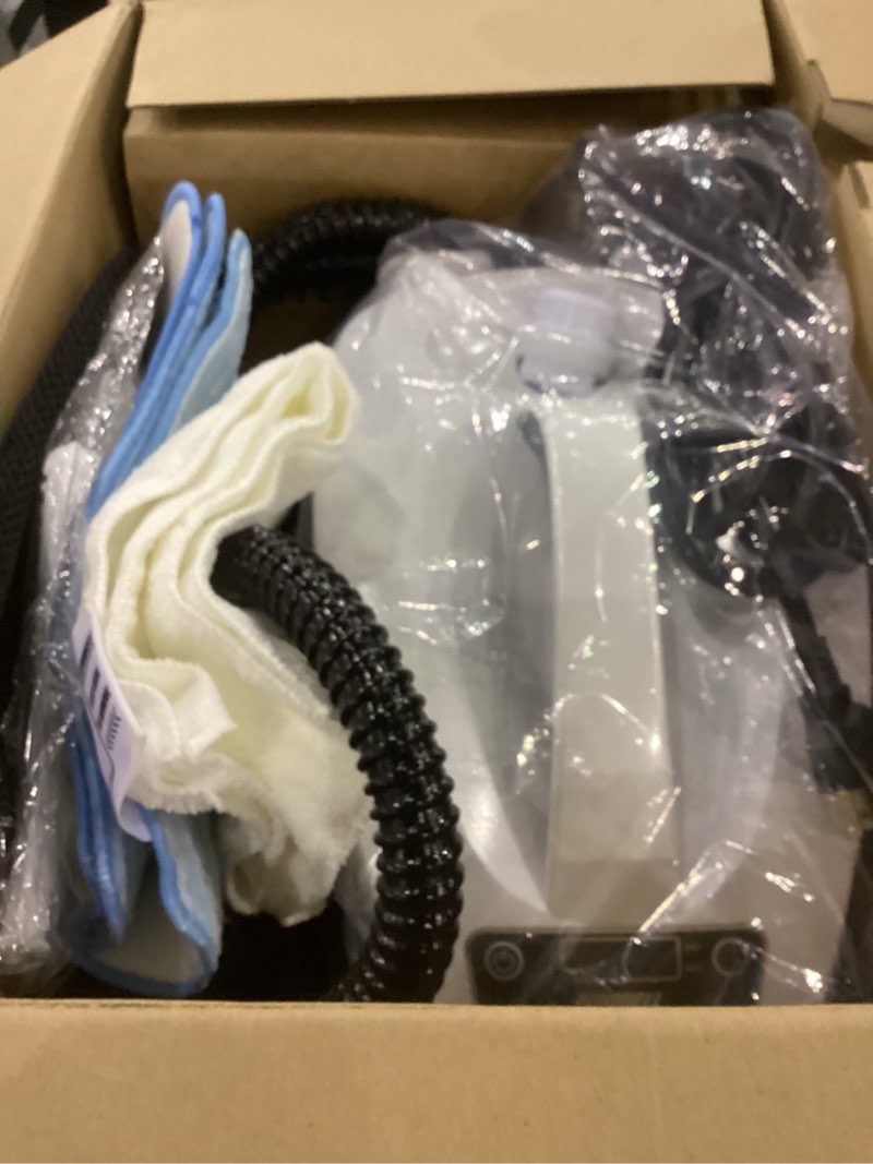 Condition photo showing Good Condition for Steam Cleaner: 40s Fast Heating-0.66Gal (2.5L) Large Tank-21 PCS Kit-No Cooling-Refill Anytime-Detachable Hose Multi Portable Steamer Mop for Home Car Bed Furniture Tile Grout Floor Cleaning White