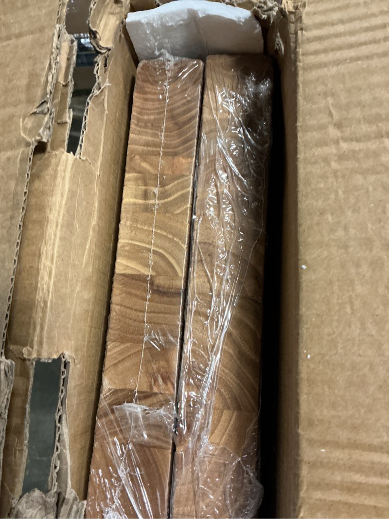 Condition photo showing Good Condition for venusmiles floating shelves for wall, 9.2 inch deep reclaimed elm wood wall shelves with invisible bracket for living room bedroom kitchen bathroom decor, 36 inch wide, set of 2, natural finish natural finish flat edge, 36\"w, 2packs