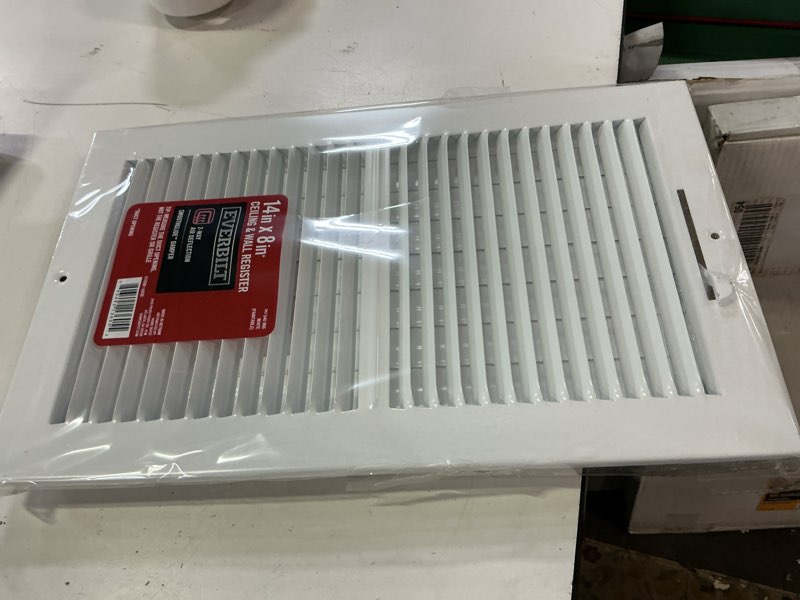 Condition photo showing Good Condition for everbilt 14 in. x 8 in. adjustable 1-way wall/ceiling register