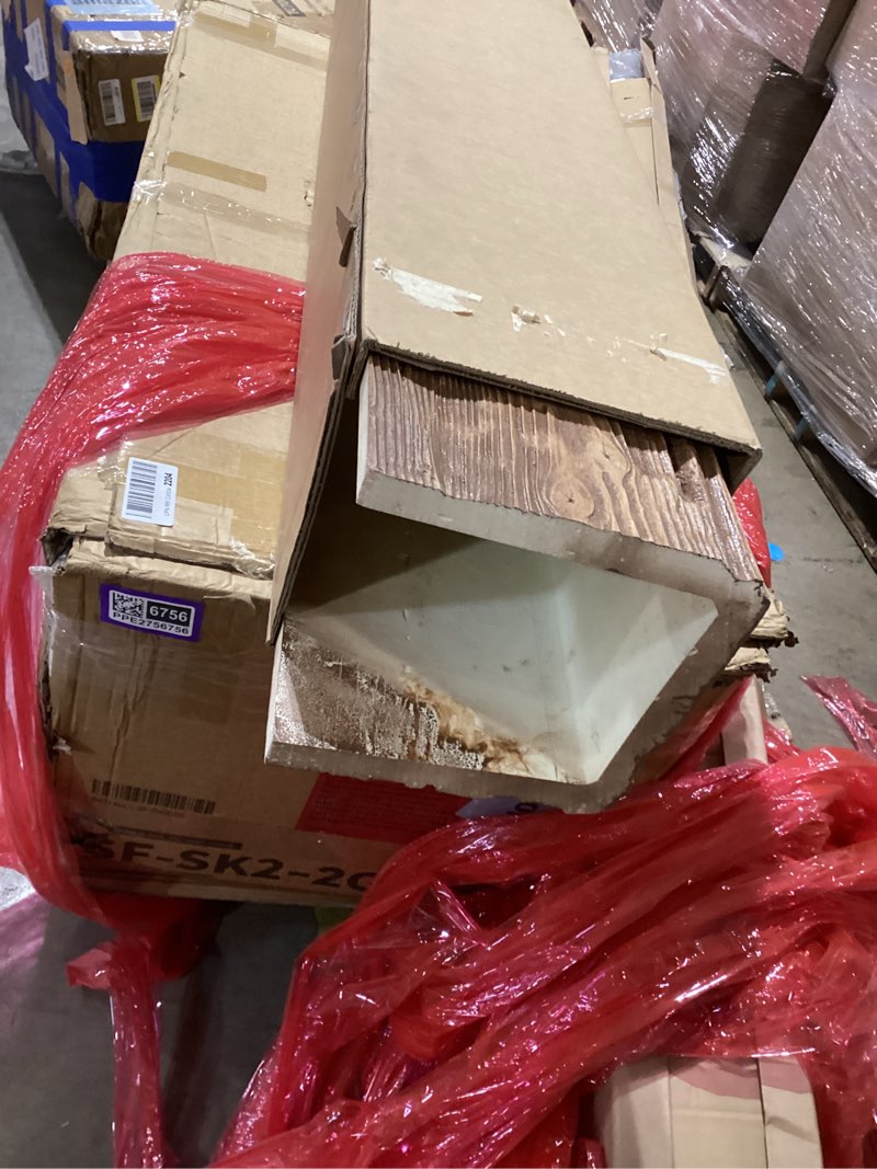 Heritage Timber Salvaged Timber Faux Wood Beam, 3-Sided (U-Beam), 9 1/2"W x 9 1/2"H x 72"L, Warm Car