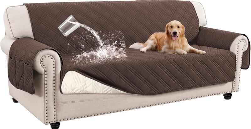 Turquoize Waterproof Couch Covers Sofa Covers for 3 Cushion Couch Pet Friendly Non-Slip Dog Couch Cover Protector Was