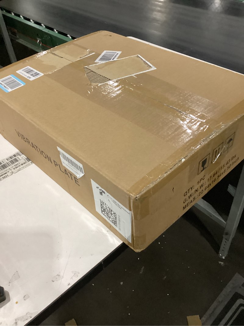 Condition photo showing New/Like New for Vibration Plate Exercise Machine, Lymphatic Drainage Machine for Weight Loss, Lymphatic Drainage & Muscle Recovery, Multiple Speeds with Bluetooth & Remote, Max User Weight 330lbs Pure Black