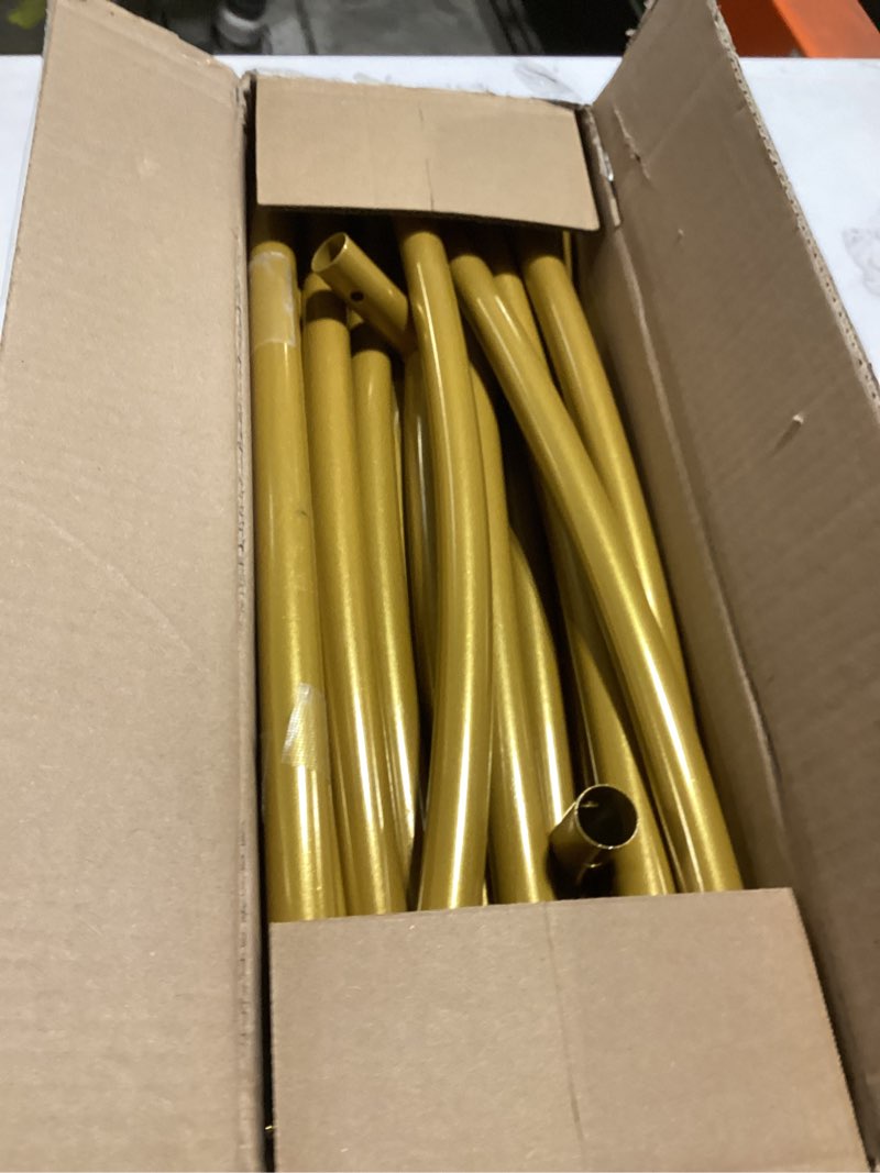Condition photo showing Good Condition for chamvis metal round balloon arch kit, 7.2ft (2.2m) golden round arch stand kit: garden plants vines climbing frame for wedding birthday photo background party supplies decorations 6.9ft