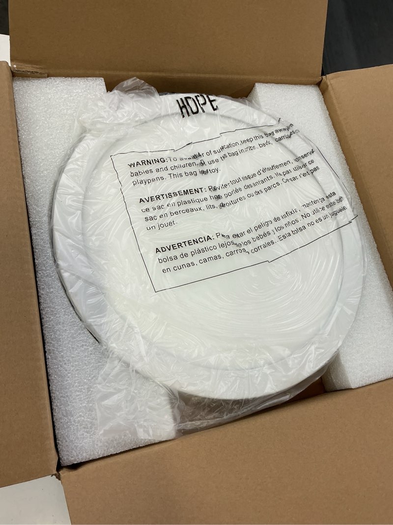 Condition photo showing As Is for utilitech ventilation fan 1.5-sone 100-cfm white decorative lighted bathroom fan, energy star
