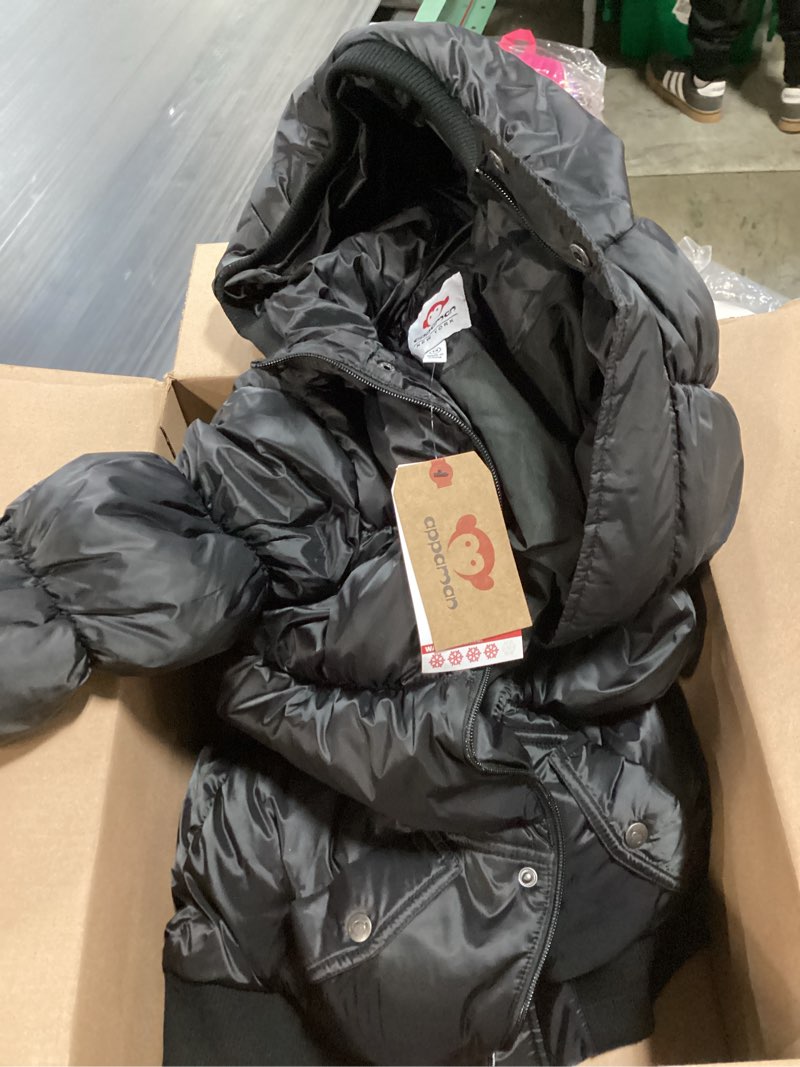 Condition photo showing New/Like New for appaman kids boy's down insulated puffy coat (toddler/little kids/big kids) 14 black