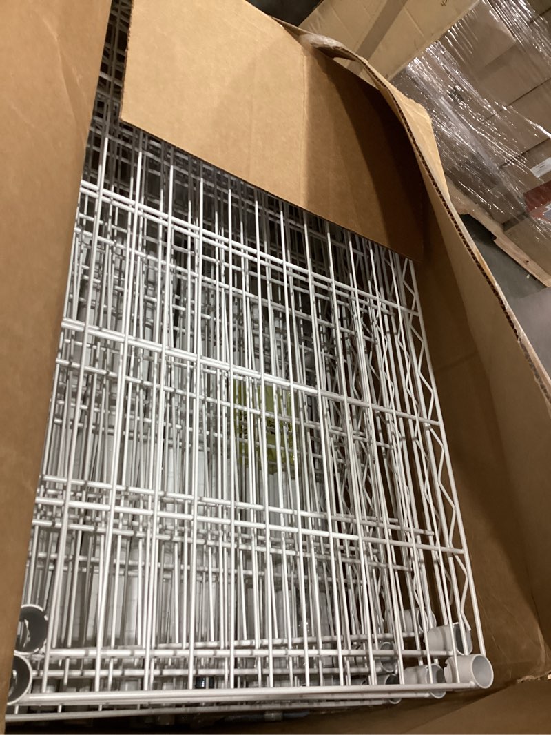 Condition photo showing Good Condition for VIPEK V5 Portable Closet Wardrobe Heavy Duty Clothes Rack, Freestanding Clothing Racks with 4 Hang Rods & 8 Shelves, Adjustable Custom Closet Racks, 68.9" L x 15.7" W x 76.4" H, Max Load 800LBS, White White V5 Standard