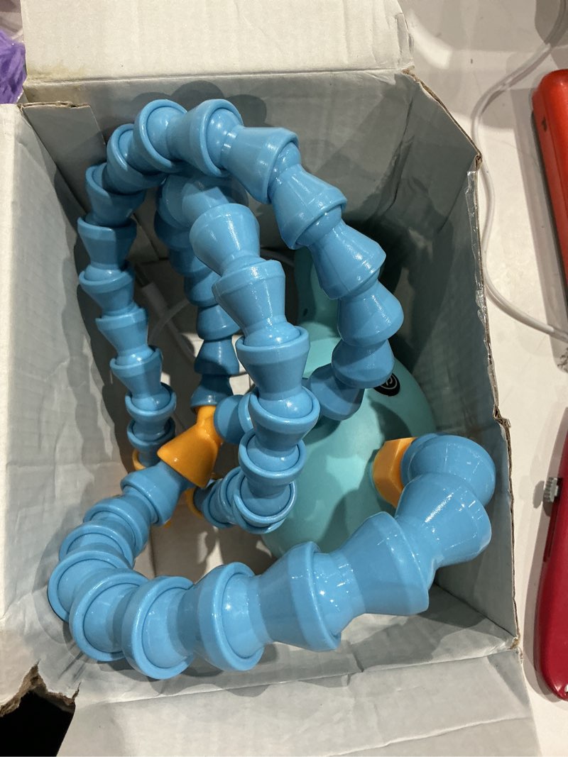 Condition photo showing As Is for okcool rechargeable water table pump(huge water output 8l/min),kids sand water play pump,whale-shaped design,suitable for most water table on market for maximum fun in water table for kids 6000mah battery capacity