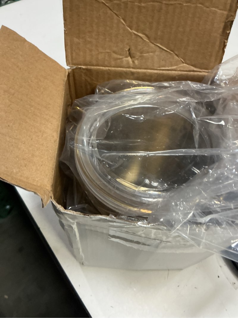 Condition photo showing Good Condition for Kitchen Canister 41 oz,Airtight Stainless Steel Kitchen Food Storage Container for Coffee Beans,Beans,Tea,Flour, Cereal,Sugar.Coffee Container with Airtight Clear Lid and Locking Clamp.Gold