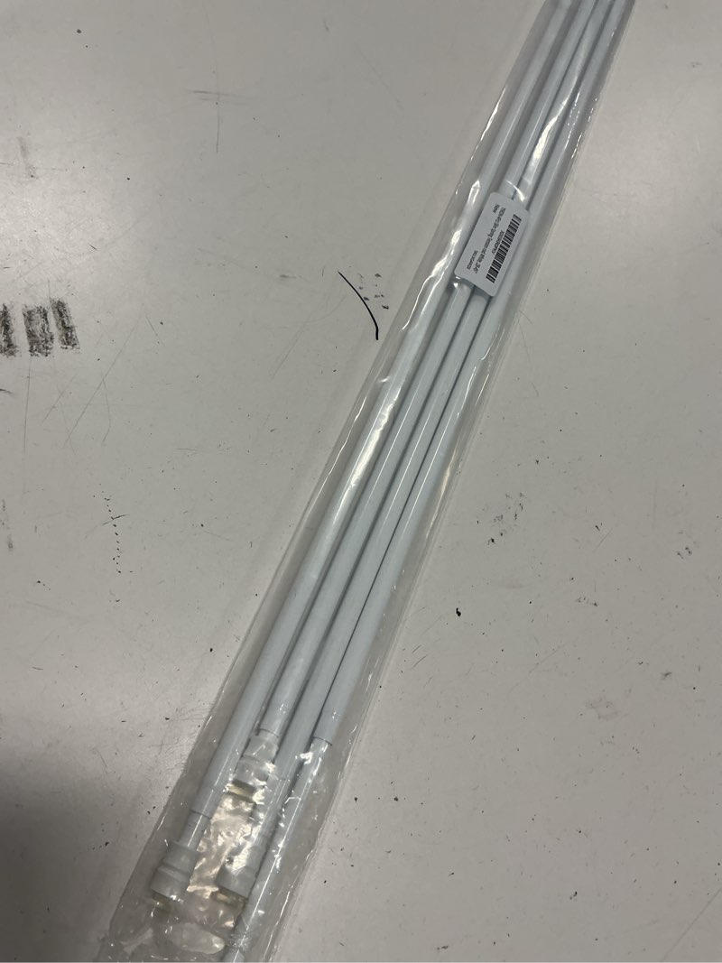 Condition photo showing Good Condition for tyron 4pcs thin spring tension rod 28 to 45 inches, 3/8 in. diameter, adjustable skinny tiny tension curtain rod no drill, window sash tension rods (white) 28 to 45 in. white-4 pack