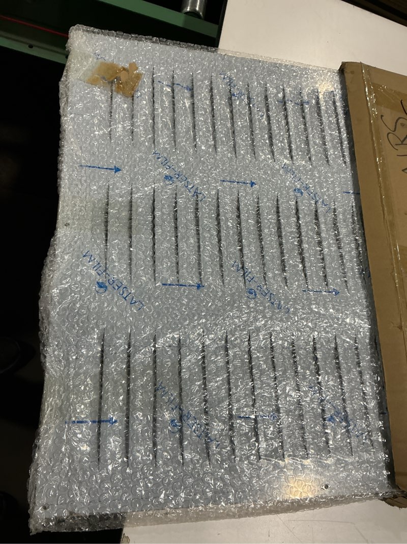 Condition photo showing Good Condition for 24”x 24”Return Air Grille Aluminum Louvered Vent Cover for Wall, Return Air Vent Cover 24 x 24 HVAC Duct Cover Air Filter Grille Vent Grille for Sidewall Ceiling 24”x 24” Silver