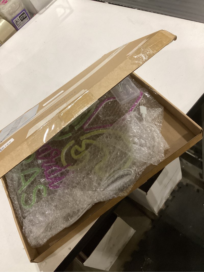 Condition photo showing New/Like New for fleur de lis mardi gras neon light sign 14.6 x 11.8'' mardi gras decorations led neon light gold purple and green usb powered carnival window wall decor for home indoor party accessories fleur-de-lis