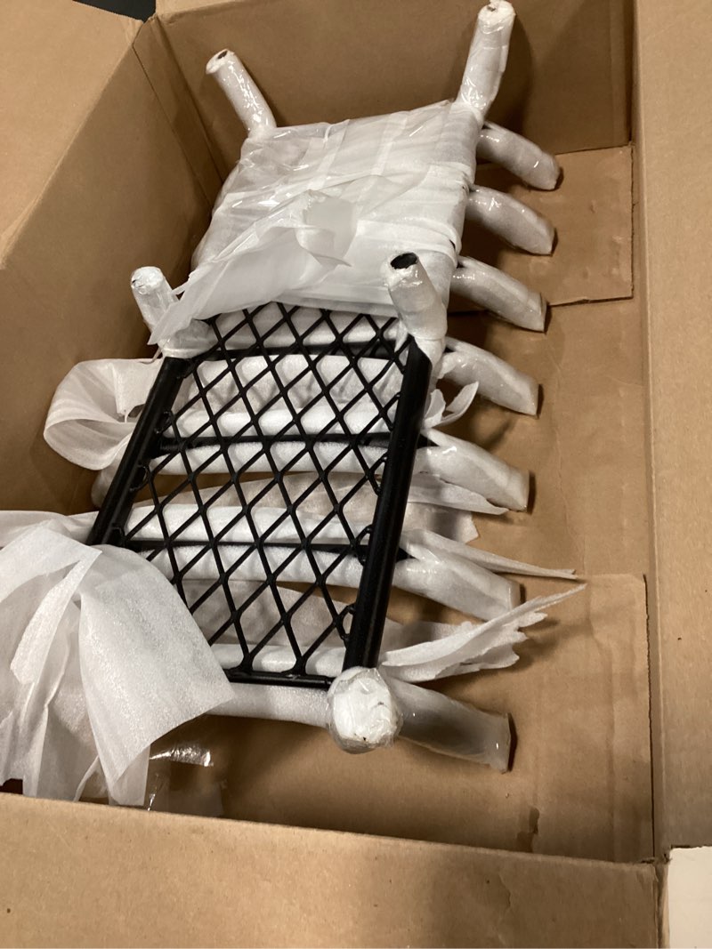 Condition photo showing Good Condition for Fireplace Grate 24inch with Ember Retainer | Fireplace Log Grate with Heavy Duty Solid Round Steel 3/4” Bar | No Assembly Required Hearth Grate for Firepit Firewood Log Indoor Wood Stove Burning
