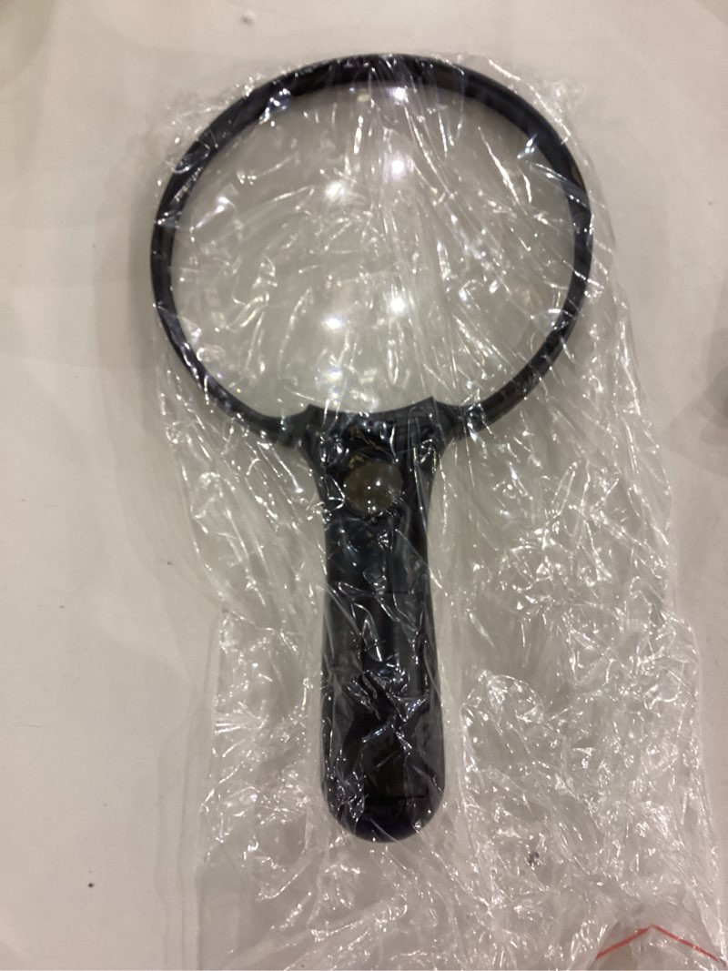 Large Magnifying Glass with Light, Magnifier 10X 20X 45X Handheld Illuminated Lighted Magnifier with